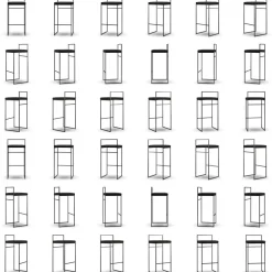 Bar Stool With Backrest 90 cm, Black / Rust Bouclé