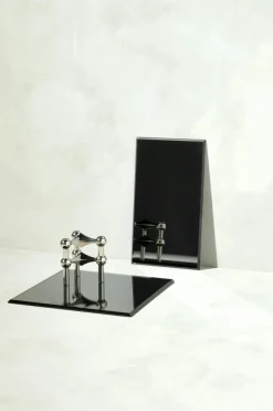 Base Glass Rectangular 17 x 30 cm, Smoked Black