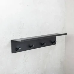 Base Hook Strip With Shelf, Brushed Stainless