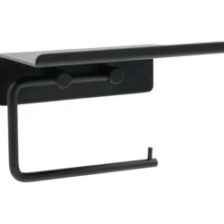 Base Toilet Paper Holder With Shelf, Stainless Steel