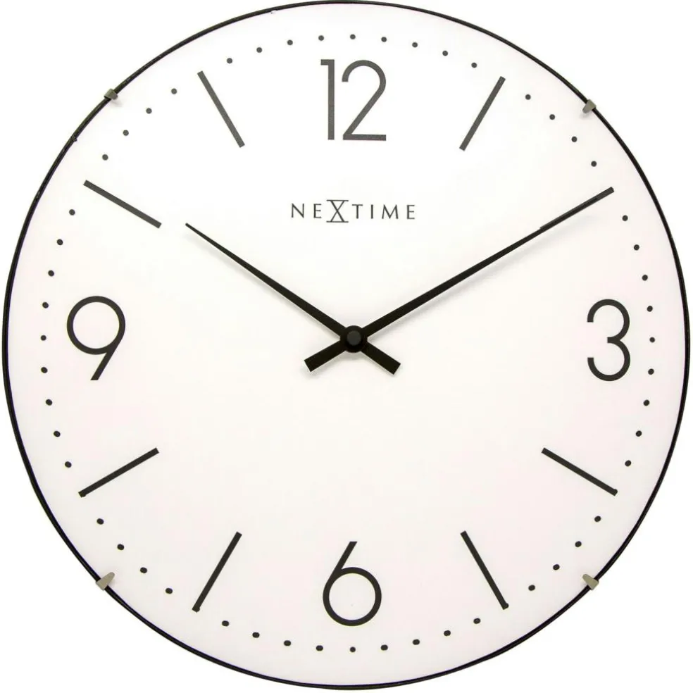 Basic Dome Wall Clock, White