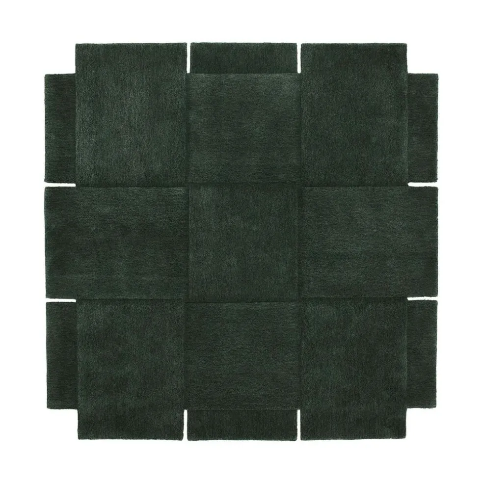 Basket Rug Green, 245x300 cm
