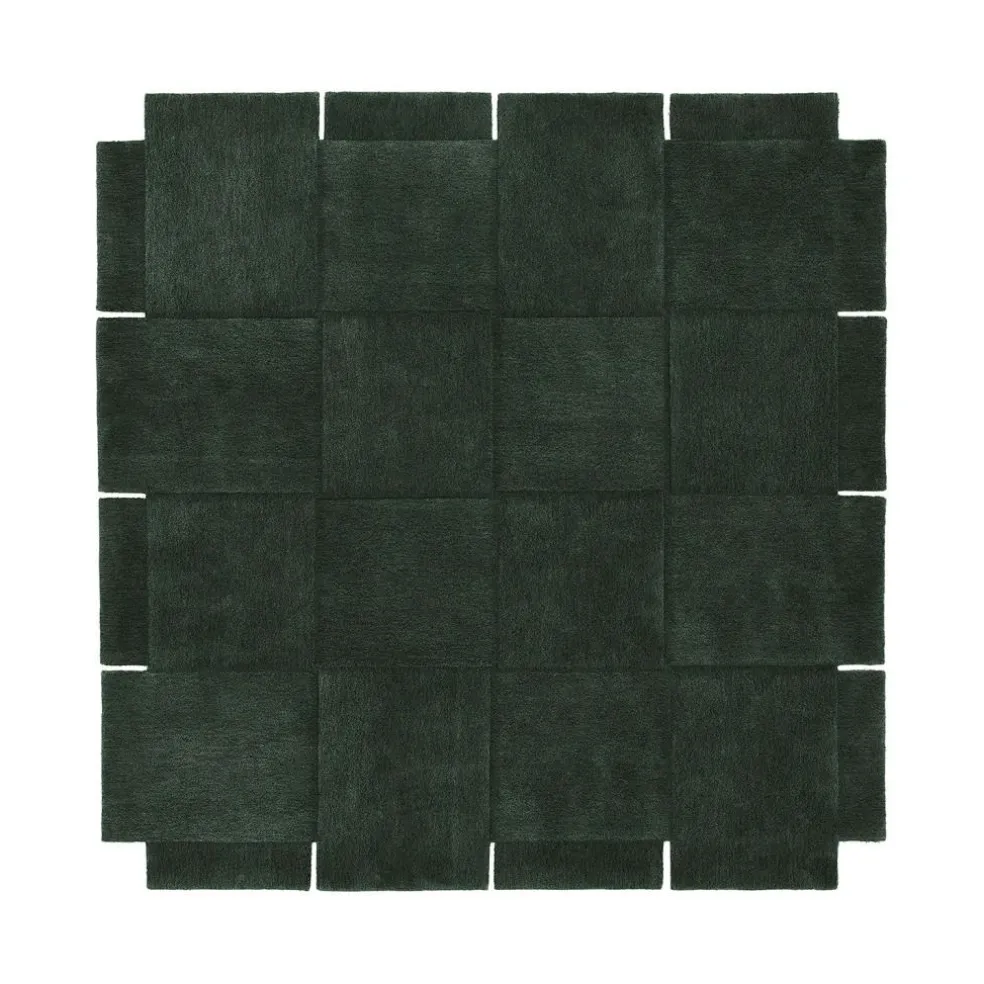 Basket Rug Green, 245x300 cm