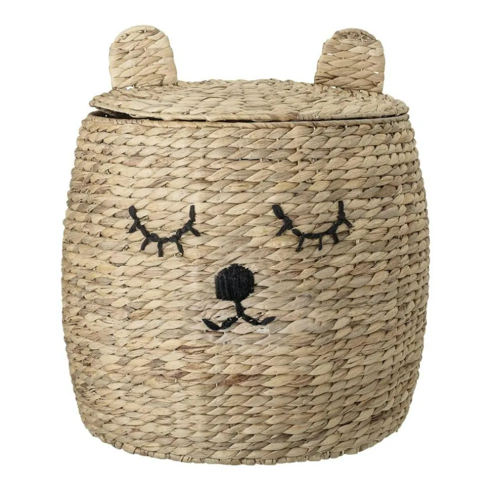 Basket With Lid, Nature, Water Hyacinth