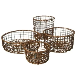Baskets Bamboo 4-pack, Dark Brown