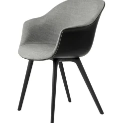 Bat Dining Chair Upholstered Front / Plastic Base, Plain 0023