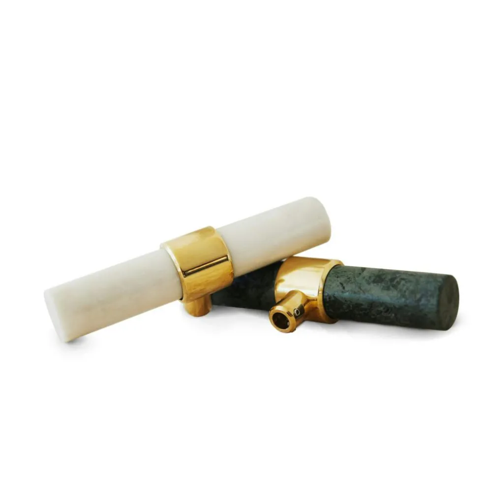 Baton Damper Handle, Green Marble