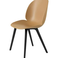 Beetle Chair Un-upholstered Plastic Black Base, Sweet Pink