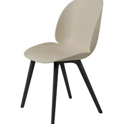 Beetle Chair Un-upholstered Plastic Black Base, Sweet Pink