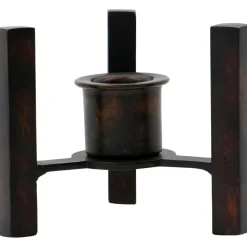 Bejo Candle Stand Antique Brown, 10x8x8 cm