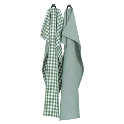 Bella Kitchen Towel 50x70 cm 2-pack, Dark Grey / White