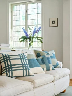 Benaras Cushion Cover 50x50 cm, Cactus Green / Aqua