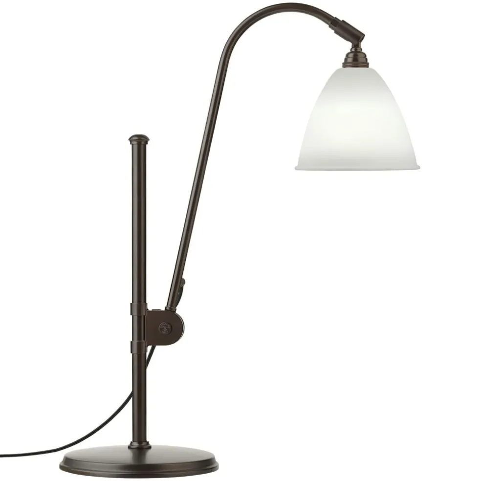 Bestlite BL1 Table Lamp, Black Brass/Classic White