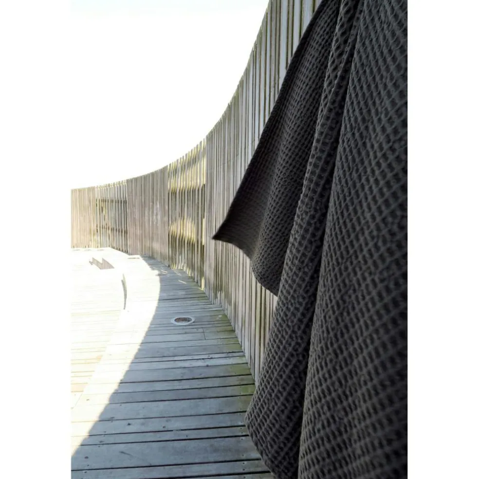 Big Waffle Towel / Blanket, Dark Grey