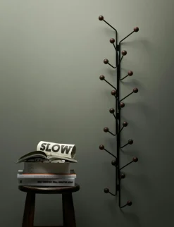 Bill Coat Rack Vertical, Black / Black