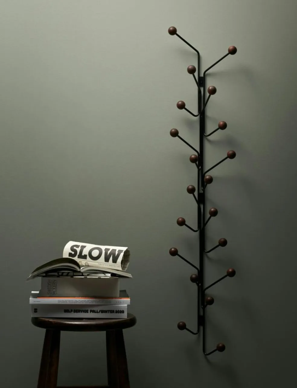 Bill Coat Rack Vertical, Black / Black