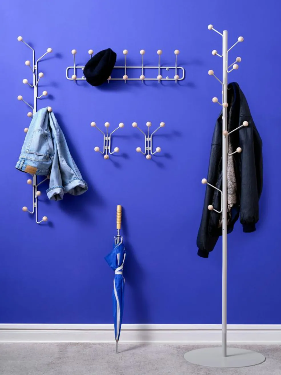 Bill Coat Rack Vertical, Black / Black