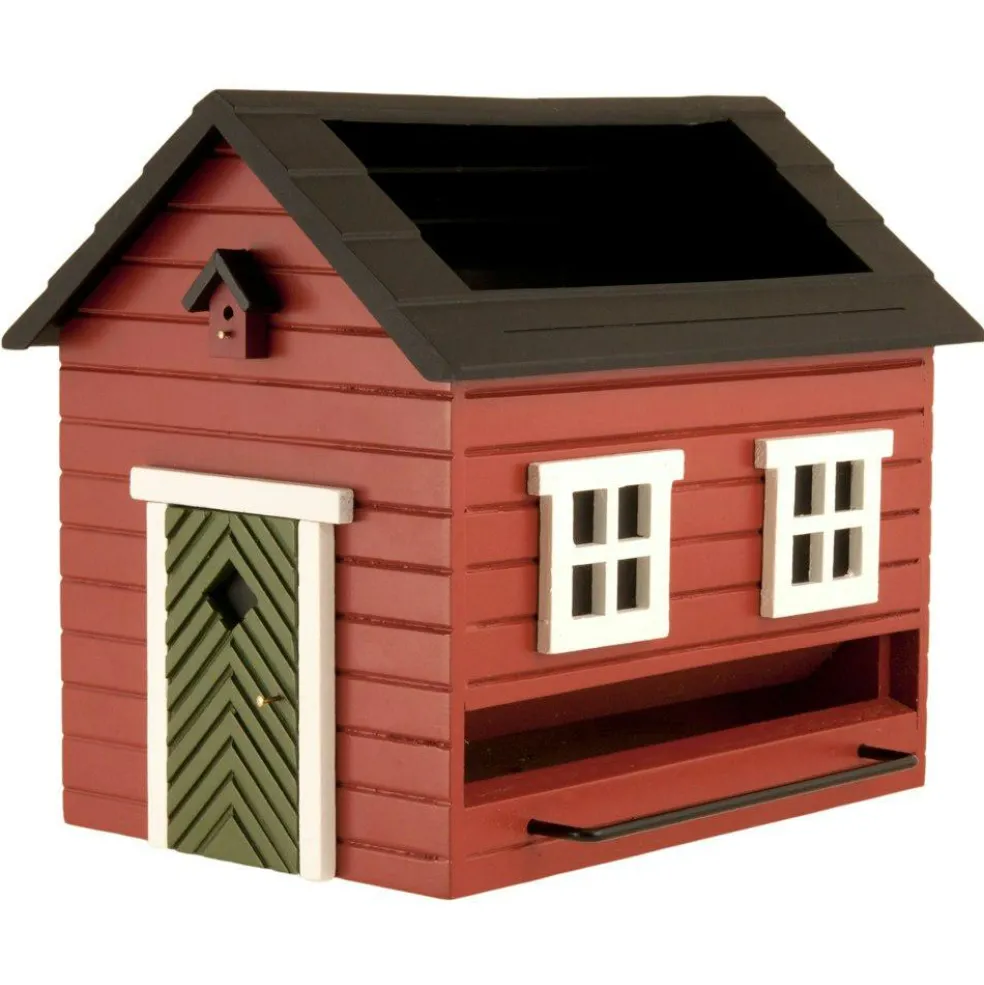 Bird Feeder With Bath, Red House
