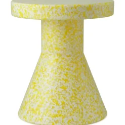 Bit Stool / Side Table, Cone-shaped, Yellow