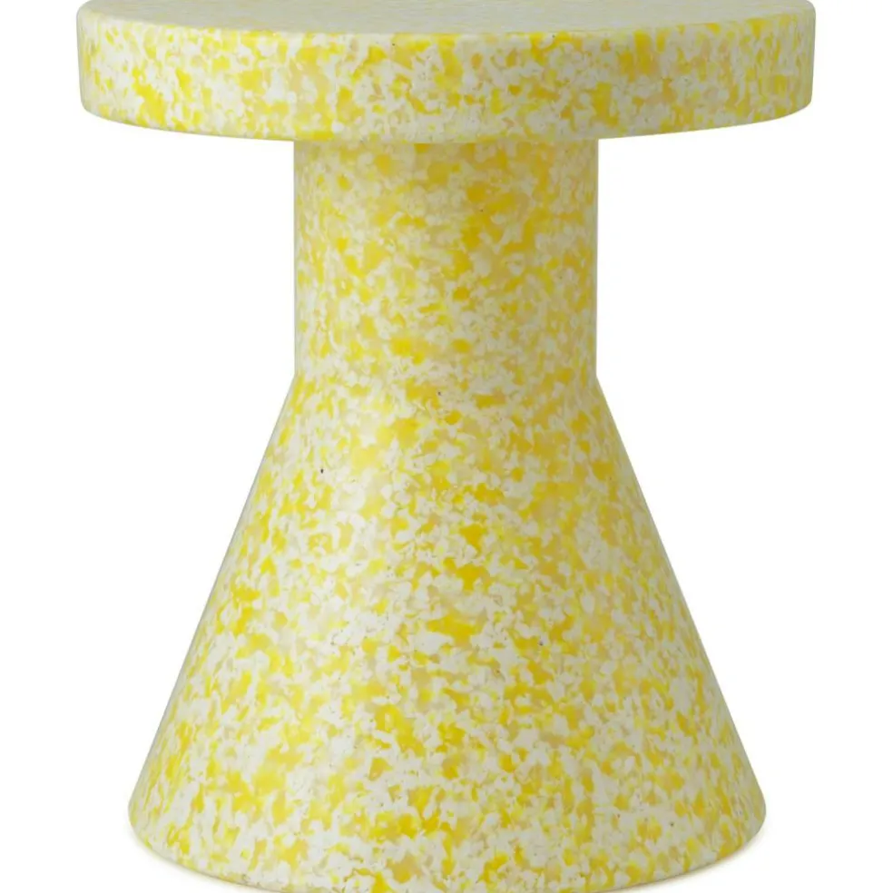Bit Stool / Side Table, Cone-shaped, Yellow