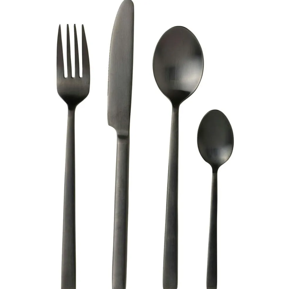 Bitz Cutlery 16 Delar, Black