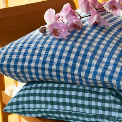 Bæk & Bølge Pillowcase 60x63 cm, Green/Pale Pink