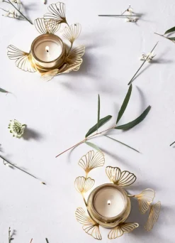 BK.FLWR Candle Holder, Brass