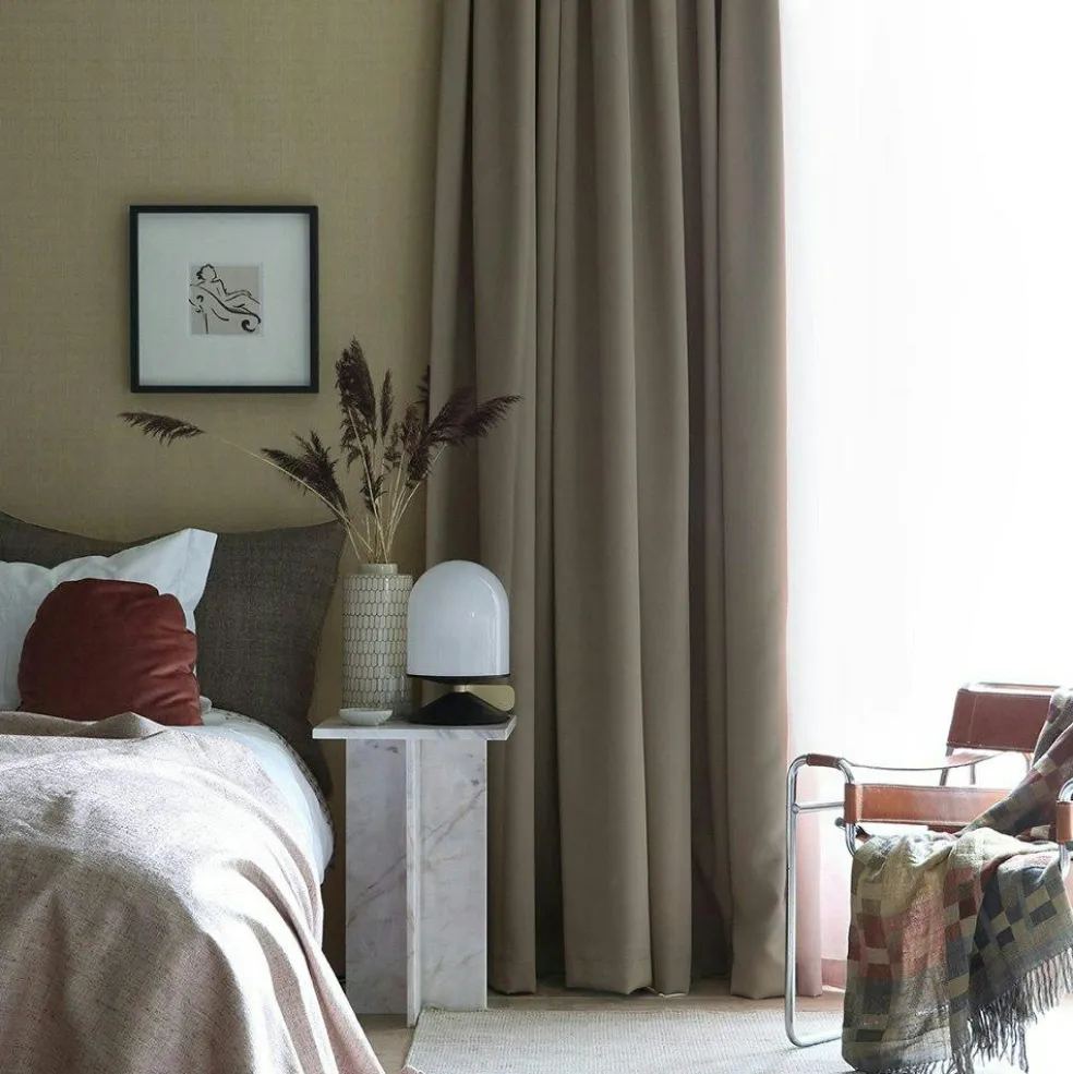 Blackout Hotel Curtain 290x250 cm, Natural