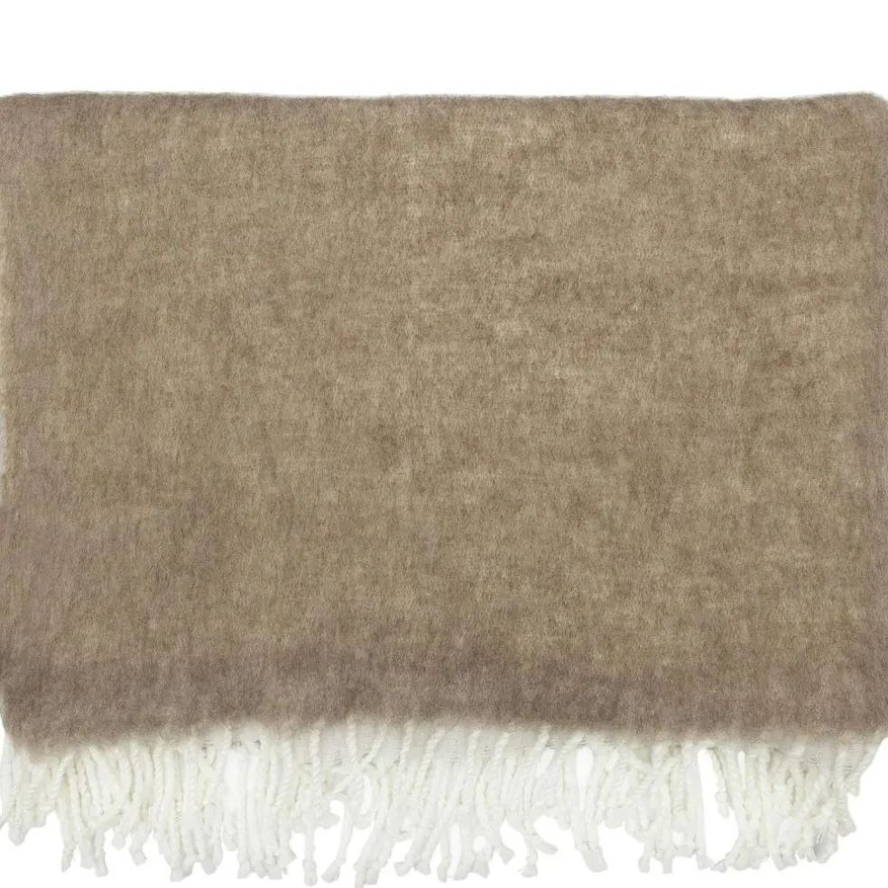 Blanket 130X170 cm, Beige/White