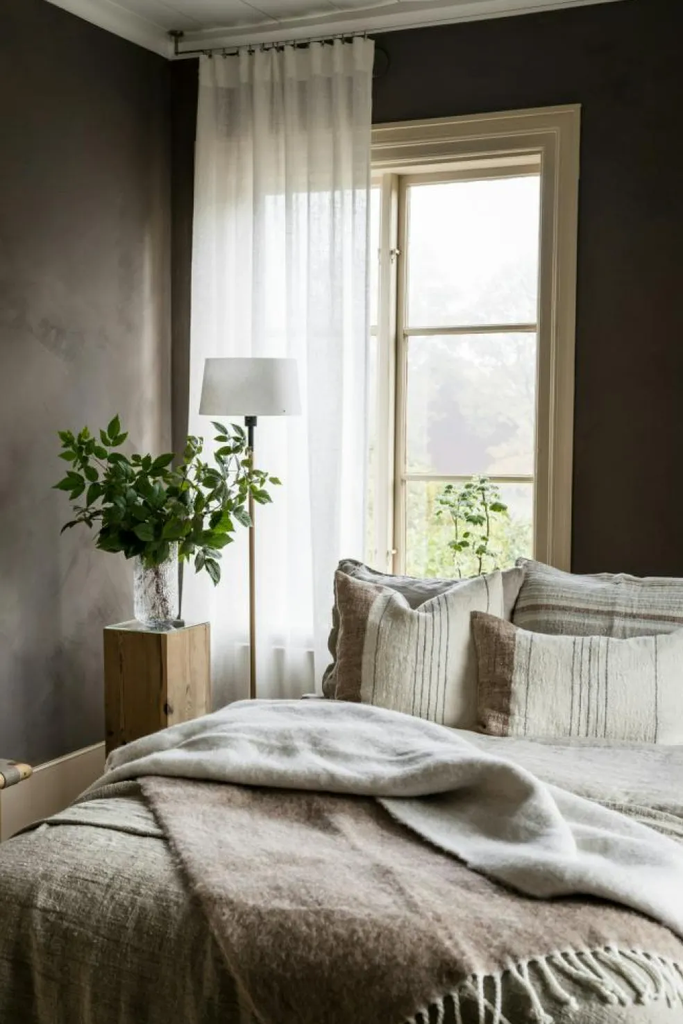 Blanket 130X170 cm, Beige/White