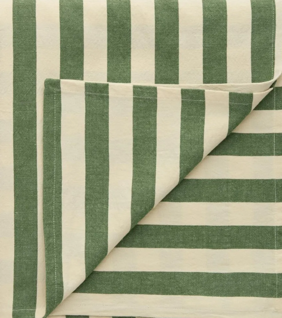 Block Stripe Tablecloth 140x240 cm, Brown