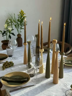 Blossom Candles 4-pack, Black