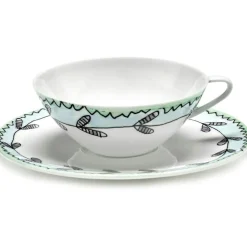 Blossom Milk Coffee Cup Low With Saucer
