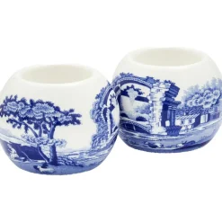 Blue Italian Candle Holders, 2-pack