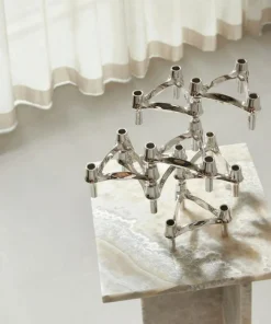 BMF Candle Holder, Brushed Chrome