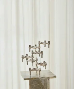 BMF Candle Holder 3-pack, Brushed Chrome