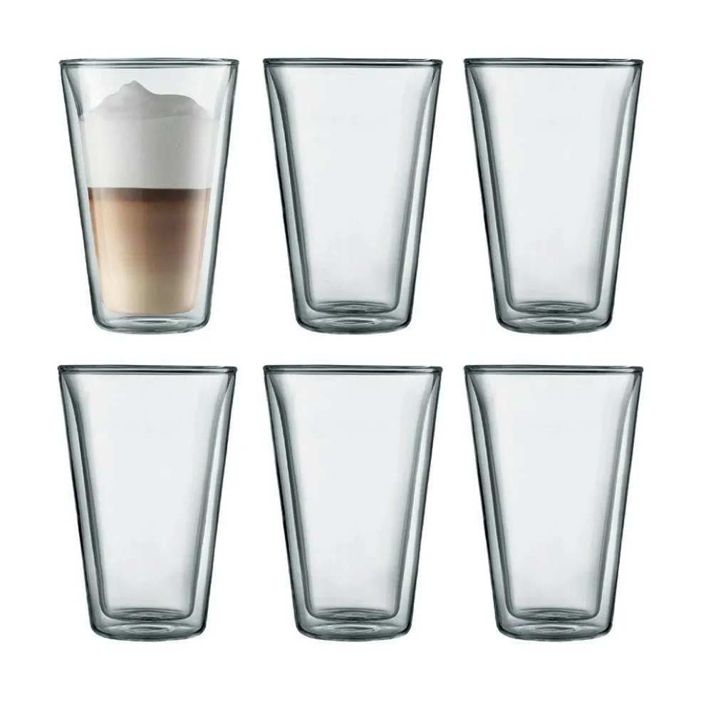 BODUM CANTEEN Double Wall Glass 40 cl, 6-pcs