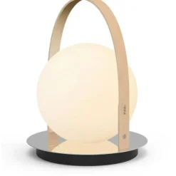 Bola Lantern Portable, Chrome / Tan / Opal