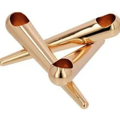 Bonfire Candle Holder With 3 Arms, Rose Gold