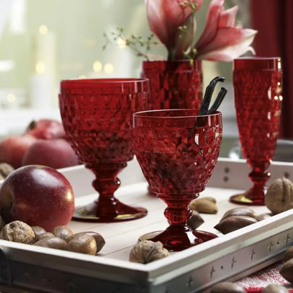 Boston Coloured Water Glass 35 cl, Red