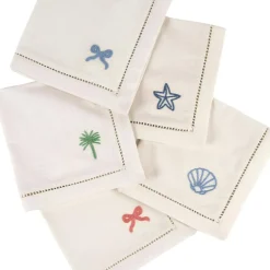 Bow Cotton Napkin 45x45 cm, Blue