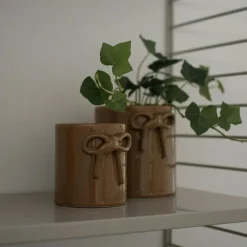 Bow Pot Ø13 cm, Shiny Mole