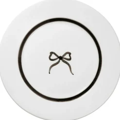 Bow Side Plate 22 cm, Black