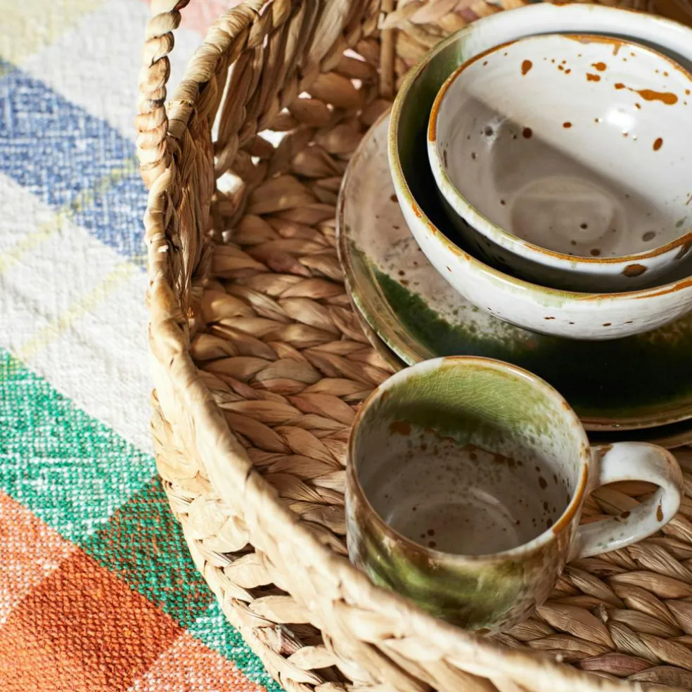 Bowl 25 cl, Green / White