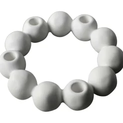 BRIGHT CANDLE round beige Candlestick Ø27 cm Beige