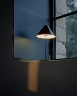 Brolly Table Lamp Portable, Linen