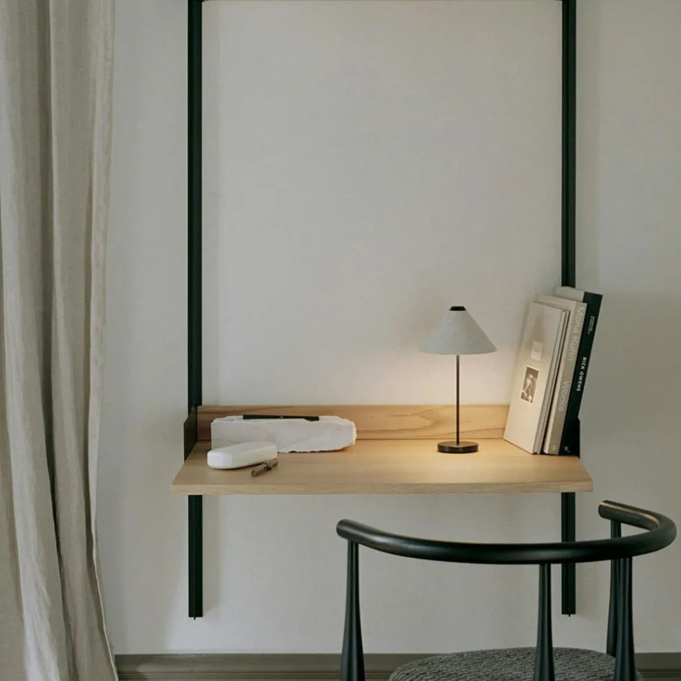 Brolly Table Lamp Portable, Linen