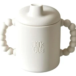 Bubble Sippy Mug With Lid, Cream