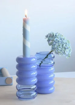 Bubble Vase & Candle Holder 2-in-1, Blue