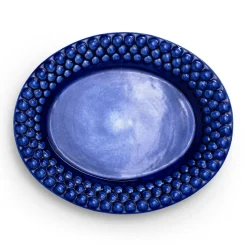Bubbles Oval Plate 20 cm, Blue